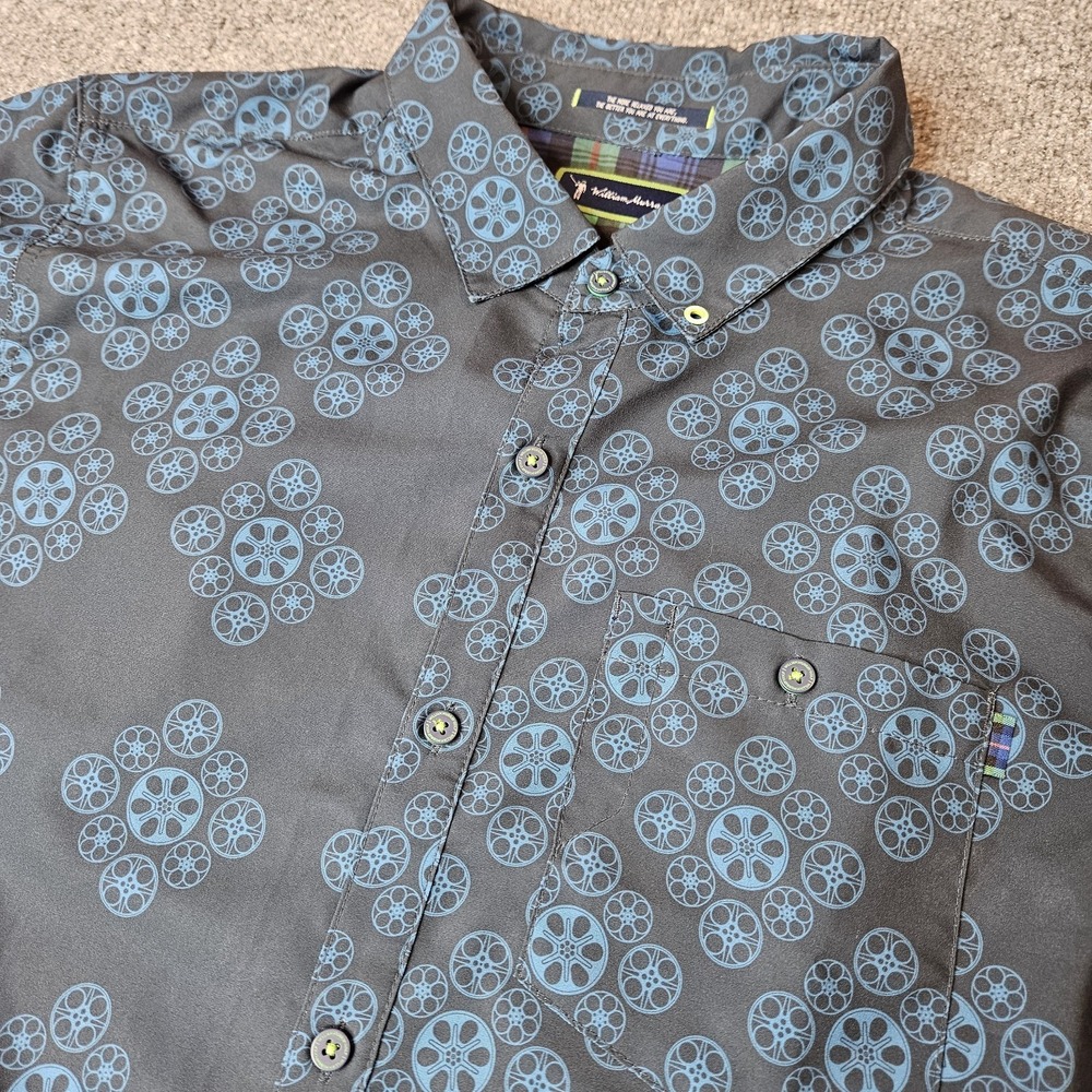 William Murray Mens Button Up Shirt Size Large Keeping It Reel Print Golf